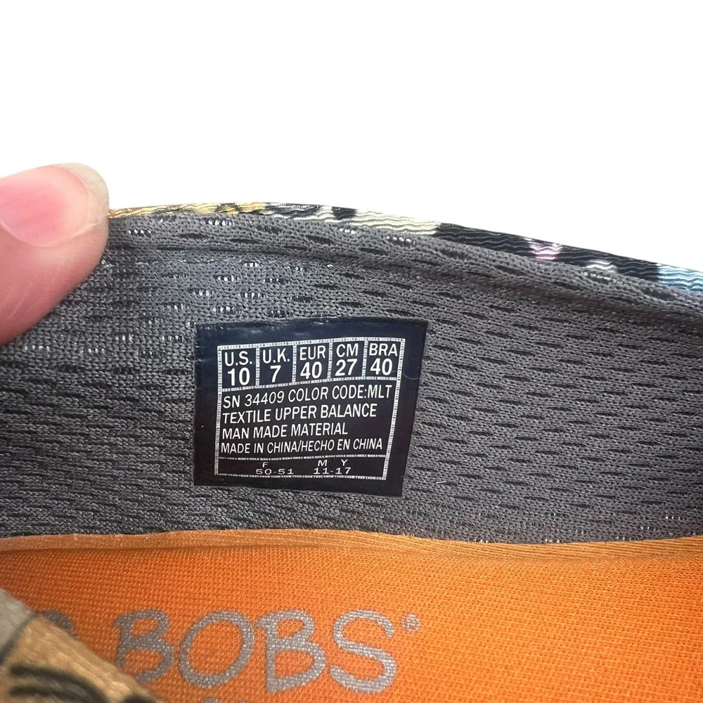 Skechers BOBS for Cats Women 10 Multi Color Cat Face Print Slip On Flats 34409 - Picture 7 of 7